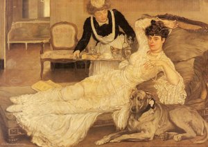 Tea Time — Henry Caro-delvaille, Impressionism