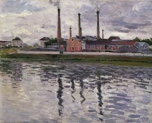 Factories At Argenteuil — Gustave Caillebotte