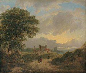 A View Of Bullock Castle And Bawn, Dalkey, Co. Dublin — James Arthur O Connor