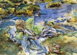 Turkish Woman By A Stream — John Singer Sargent