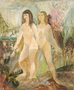 Two Nudes In A Garden (recto) — Joan Hargreaves