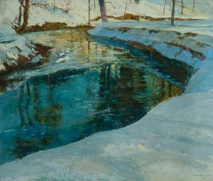 Close Of A Winter Day, (painting) — Tom P Barnett