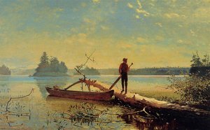 An Adirondack Lake — Winslow Homer, Hudson River School
