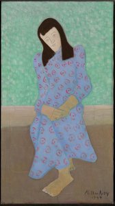 The Artist's Daughter In A Blue Gown — Milton Avery