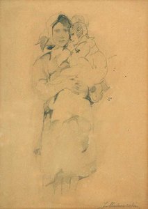 Woman Carrying A Child — Jacek Malczewski