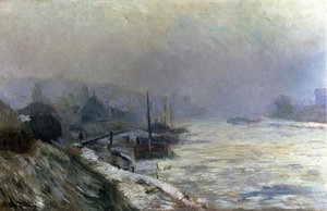 The Seine In Winter — Albert-charles Lebourg