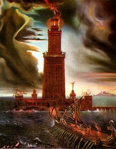 The Lighthouse At Alexandria, 1954 — Salvador Dalí