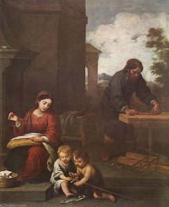 Holy Family With The Infant St John — Bartolomé Esteban Murillo