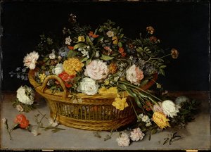 A Basket Of Flowers — Jan The Younger Brueghel, Baroque