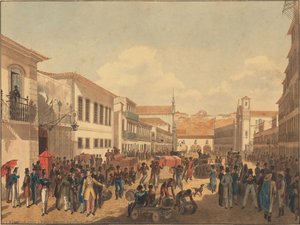 Rua Direita, Rio De Janeiro — Félix Émile Taunay, Baron Of Taunay, Romantic Landscape