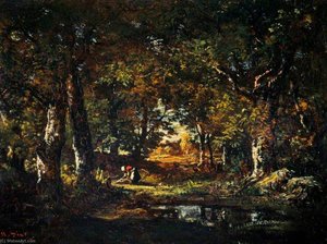 A Pool In The Forest — Narcisso Díaz De La Peña
