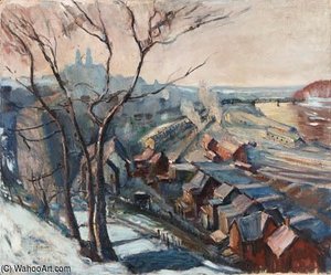 Lafayette, College Hill Easton — Walter Emerson Baum, Impressionism