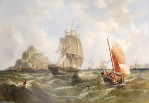 Shipping Off St Michael's Mount — Adolphus Knell