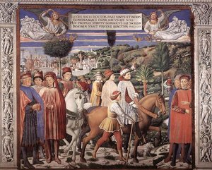 St. Augustine Departing For Milan — Benozzo Gozzoli