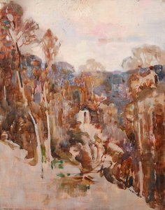 Woodland Landscape From Hillside — Benjamin Haughton