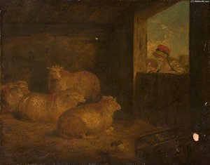 Interior With Sheep — George Morland