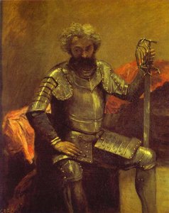 Man In Armor Or Seated Man At Arms — Jean-baptiste-camille Corot, Realism