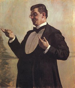Portrait Of Russian Actor Vasily Luzhsky — Boris Mikhailovich Kustodiev