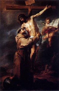 San Francisco Abrazando A Cristo En La Cruz — Bartolomé Esteban Murillo