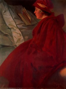 The Red Cape — Alphonse Mucha, Art Nouveau