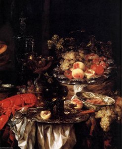 Banquet Still Life With A Mouse (detail) — Abraham Hendricksz. Van Beyeren