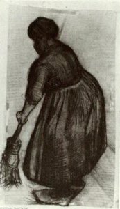 Peasant Woman With Broom — Vincent Willem Van Gogh, Contemporary Realism