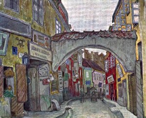 Glassmakers Street In Vilno — Mstislav Dobuzhinsky