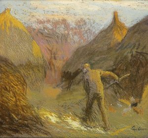 In The Rickyard — Sir George Clausen