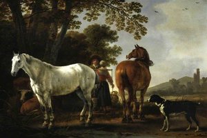 Landscape with Figures and Horses