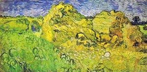 Field With Wheat Stacks — Vincent Willem Van Gogh, Post-impressionism