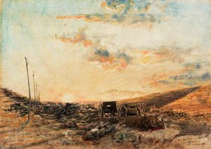 Tul Keram A Retreating Turkish Column Bombed And Machine Gunned By Airmen In The Defile At Tul Keram, 26 September 1918 — James Mcbey