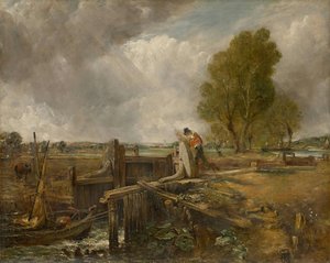 Study Of A Boat Passing A Lock — John Constable Reeve
