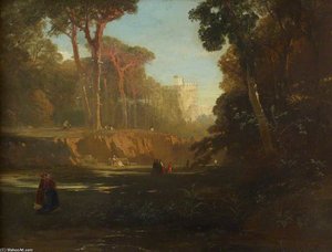 View Of Windsor Castle From A Clearing — James Baker Pyne