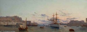 Valletta Harbour At Sunset — Luigi Maria Galea