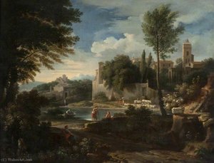 Landscape with a River and a Walled Town