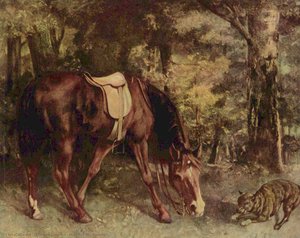 Horse In The Woods — Gustave Courbet, Realism