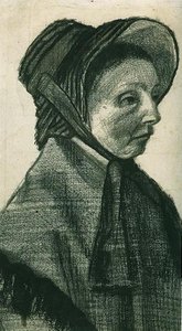 Woman With Hat, Head — Vincent Willem Van Gogh