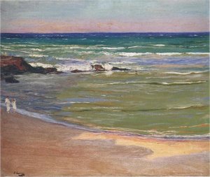 Evening On The Beach — Sir John Lavery, Impressionism