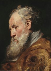 Study Of A Head (st Ambrose) — Workshop Of Peter Paul Rubens, Baroque