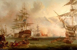 The Bombardment Of Algiers, 27 August 1816 (copy After George Chambers I) — Henry J Morgan