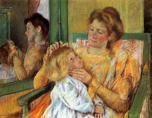 Mother Combing Her Child's Hair — Mary Stevenson Cassatt
