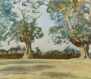 An Oak Grove, Nayland, Suffolk — Sir Alfred James Munnings