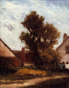 The Tree In The Farm Yard — Eugène Henri Paul Gauguin
