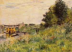 The Banks Of The Seine At The Argenteuil Bridge — Claude Monet