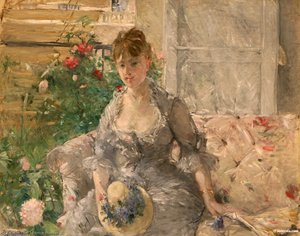 Young Woman Seated On A Sofa — Berthe Morisot
