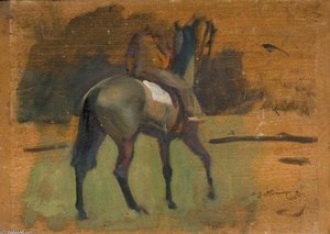 Study Of A Racehorse From The Back — Sir Alfred James Munnings