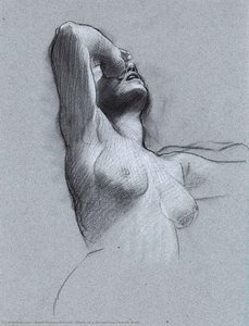 Study of a Despairing Female Nude