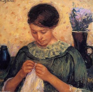 Woman Sewing — Mary Stevenson Cassatt