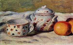 Still Life With Cup And Sugar Bowl — Pierre-auguste Renoir