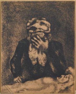 Abraham Weeping For Sarah (genesis, Xiii, 1) — Marc Chagall, Naive Art/primitivism